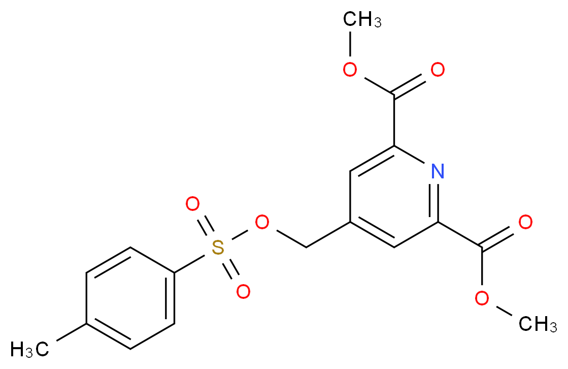 4-[[[(4-Methylphenyl)sulfonyl]oxy]methyl]-2,6-pyridinedicarboxylic Acid 2,6-Dimethyl Ester_Molecular_structure_CAS_909247-46-7)