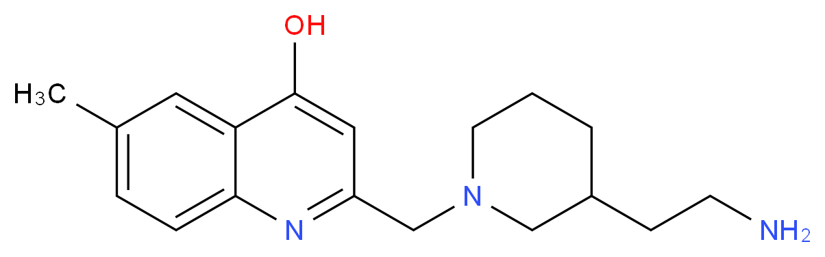 2-{[3-(2-aminoethyl)piperidin-1-yl]methyl}-6-methylquinolin-4-ol_Molecular_structure_CAS_)