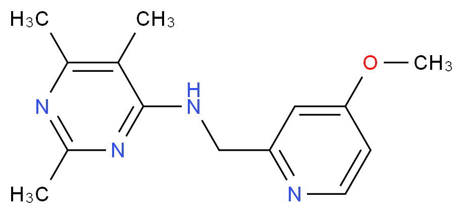 N-[(4-methoxypyridin-2-yl)methyl]-2,5,6-trimethylpyrimidin-4-amine_Molecular_structure_CAS_)