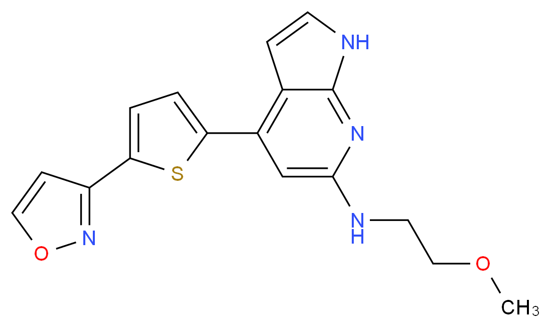 4-(5-isoxazol-3-yl-2-thienyl)-N-(2-methoxyethyl)-1H-pyrrolo[2,3-b]pyridin-6-amine_Molecular_structure_CAS_)