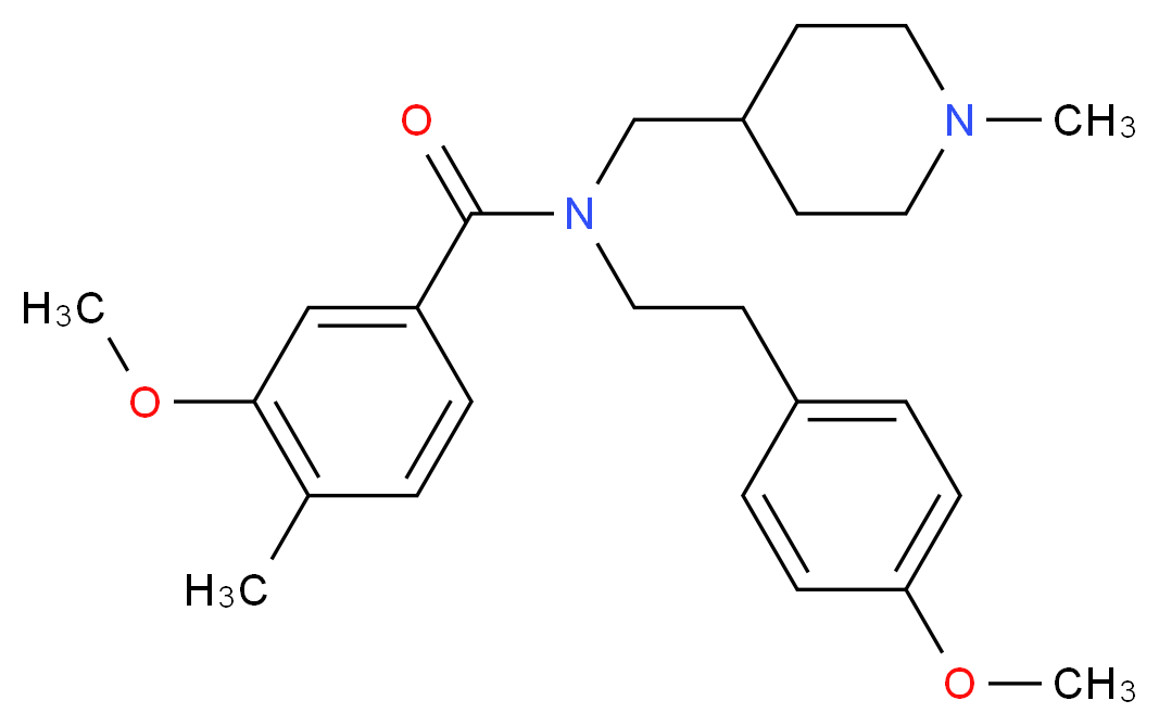 3-methoxy-N-[2-(4-methoxyphenyl)ethyl]-4-methyl-N-[(1-methyl-4-piperidinyl)methyl]benzamide_Molecular_structure_CAS_)