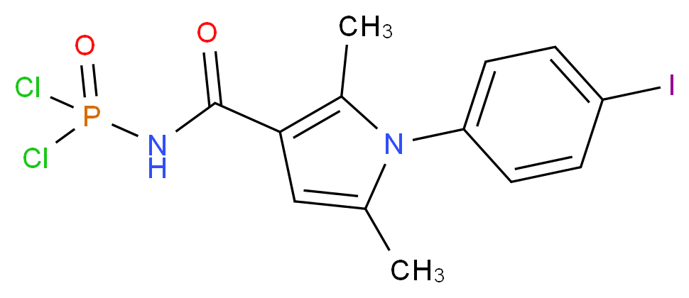 [1-(4-iodophenyl)-2,5-dimethyl-1H-pyrrol-3-yl]carbonylphosphoramidic dichloride_Molecular_structure_CAS_)