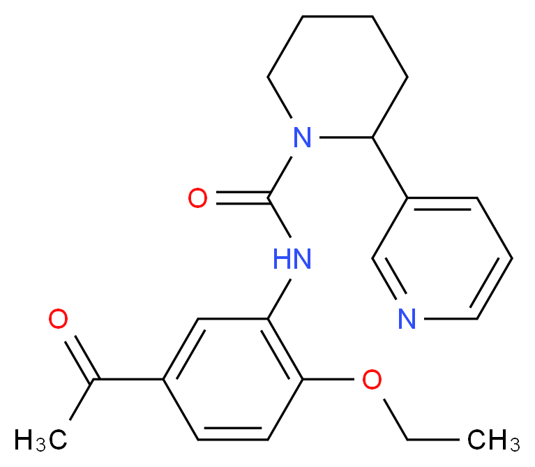 N-(5-acetyl-2-ethoxyphenyl)-2-pyridin-3-ylpiperidine-1-carboxamide_Molecular_structure_CAS_)