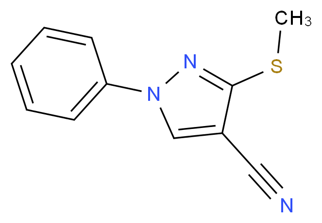 3-(methylthio)-1-phenyl-1H-pyrazole-4-carbonitrile_Molecular_structure_CAS_175203-46-0)
