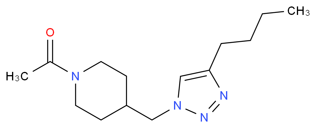 1-acetyl-4-[(4-butyl-1H-1,2,3-triazol-1-yl)methyl]piperidine_Molecular_structure_CAS_)