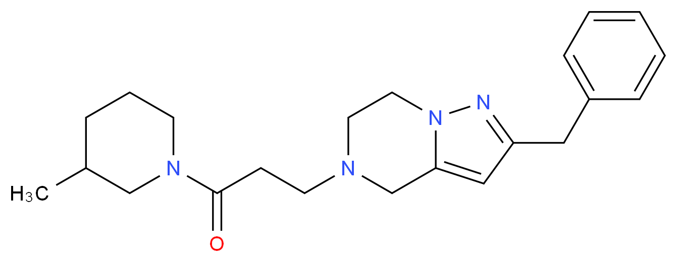 2-benzyl-5-[3-(3-methylpiperidin-1-yl)-3-oxopropyl]-4,5,6,7-tetrahydropyrazolo[1,5-a]pyrazine_Molecular_structure_CAS_)