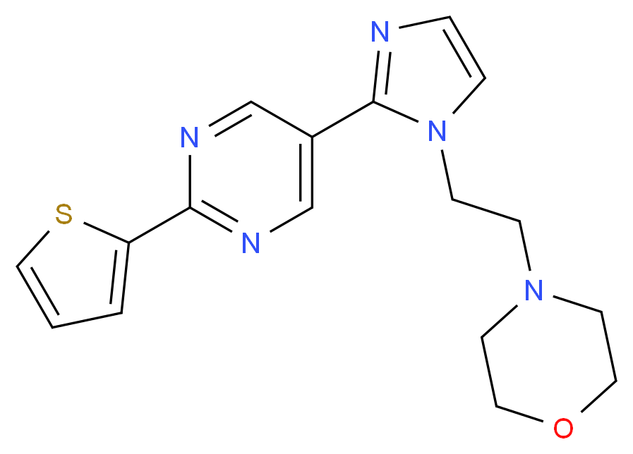 4-(2-{2-[2-(2-thienyl)pyrimidin-5-yl]-1H-imidazol-1-yl}ethyl)morpholine_Molecular_structure_CAS_)