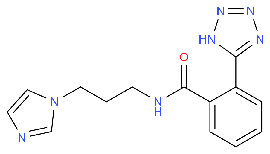 N-[3-(1H-imidazol-1-yl)propyl]-2-(1H-tetrazol-5-yl)benzamide_Molecular_structure_CAS_)