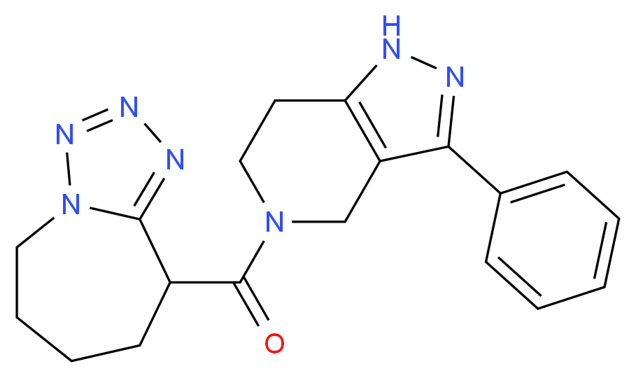 9-[(3-phenyl-1,4,6,7-tetrahydro-5H-pyrazolo[4,3-c]pyridin-5-yl)carbonyl]-6,7,8,9-tetrahydro-5H-tetrazolo[1,5-a]azepine_Molecular_structure_CAS_)