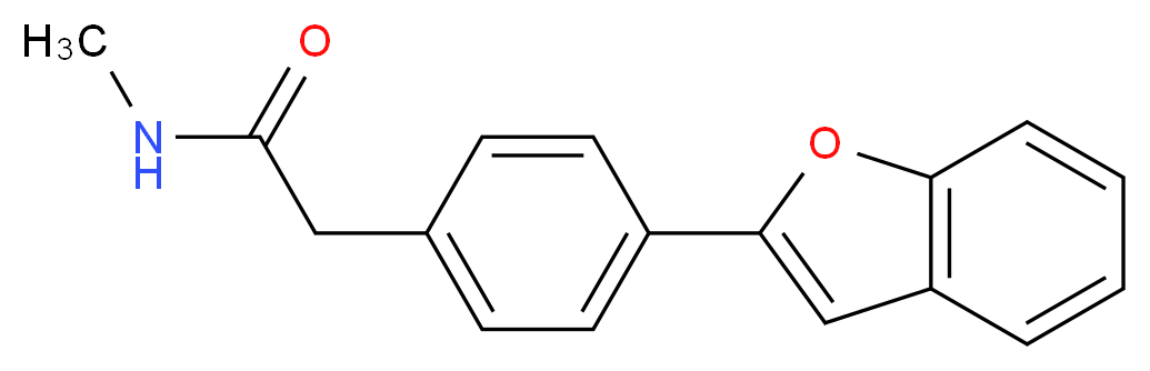 2-[4-(1-benzofuran-2-yl)phenyl]-N-methylacetamide_Molecular_structure_CAS_)