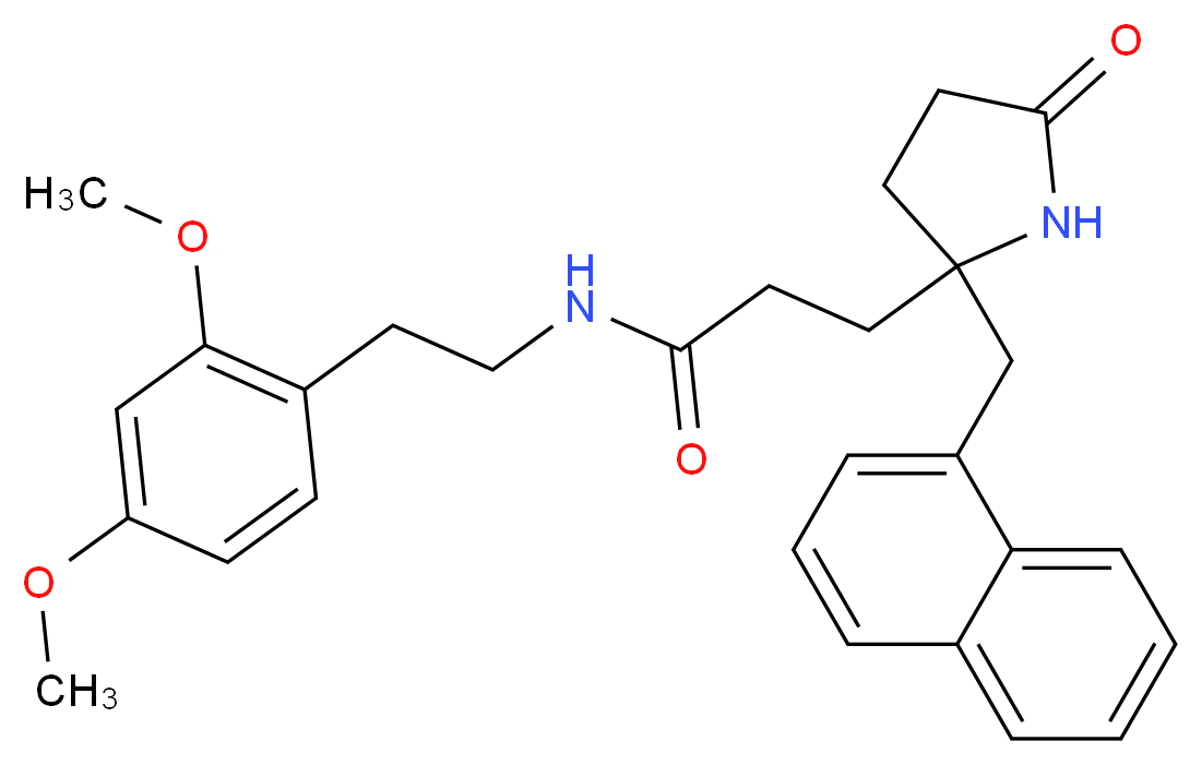 N-[2-(2,4-dimethoxyphenyl)ethyl]-3-[2-(1-naphthylmethyl)-5-oxo-2-pyrrolidinyl]propanamide_Molecular_structure_CAS_)