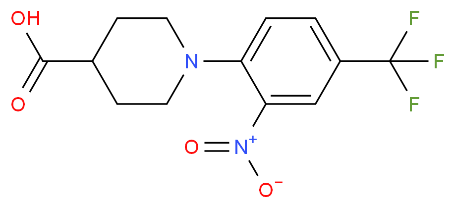 1-[2-Nitro-4-(trifluoromethyl)phenyl]piperidine-4-carboxylic acid_Molecular_structure_CAS_)