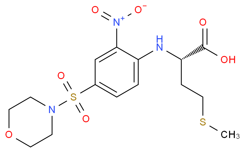 (2S)-4-(methylthio)-2-{[4-(morpholin-4-ylsulfonyl)-2-nitrophenyl]amino}butanoic acid_Molecular_structure_CAS_)