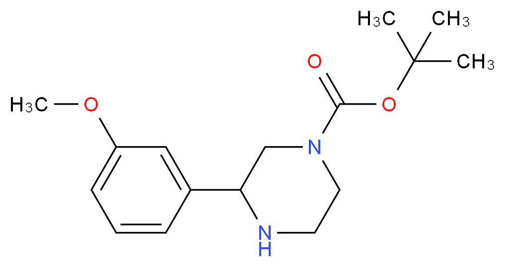 3-(3-METHOXY-PHENYL)-PIPERAZINE-1-CARBOXYLIC ACID TERT-BUTYL ESTER_Molecular_structure_CAS_886768-09-8)
