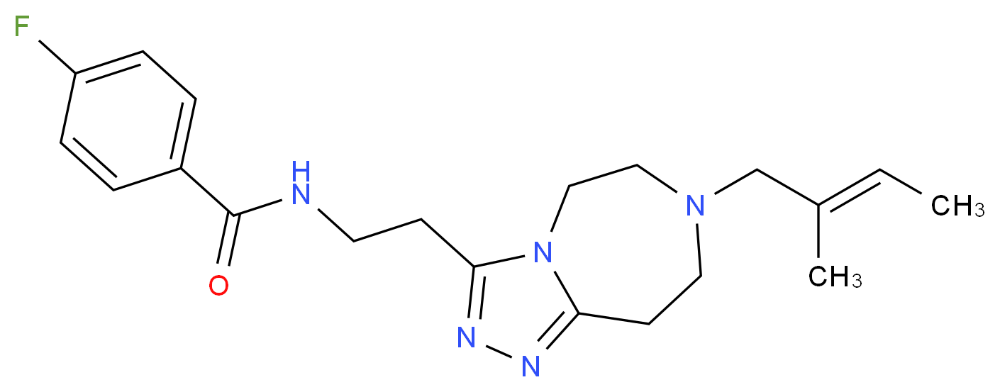 4-fluoro-N-(2-{7-[(2E)-2-methyl-2-buten-1-yl]-6,7,8,9-tetrahydro-5H-[1,2,4]triazolo[4,3-d][1,4]diazepin-3-yl}ethyl)benzamide_Molecular_structure_CAS_)
