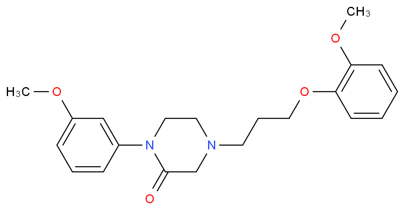 4-[3-(2-methoxyphenoxy)propyl]-1-(3-methoxyphenyl)-2-piperazinone_Molecular_structure_CAS_)