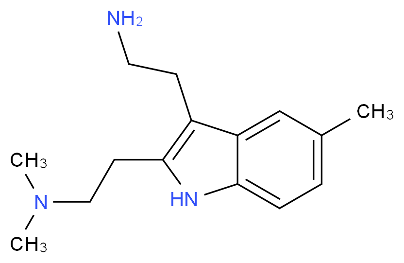 N-{2-[3-(2-Aminoethyl)-5-methyl-1H-indol-2-yl]-ethyl}-N,N-dimethylamine_Molecular_structure_CAS_)