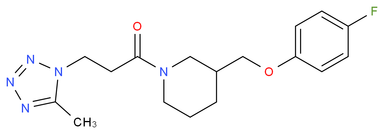 3-[(4-fluorophenoxy)methyl]-1-[3-(5-methyl-1H-tetrazol-1-yl)propanoyl]piperidine_Molecular_structure_CAS_)