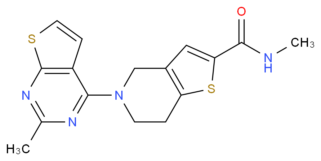 N-methyl-5-(2-methylthieno[2,3-d]pyrimidin-4-yl)-4,5,6,7-tetrahydrothieno[3,2-c]pyridine-2-carboxamide_Molecular_structure_CAS_)