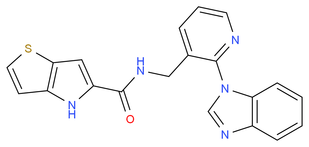 N-{[2-(1H-benzimidazol-1-yl)-3-pyridinyl]methyl}-4H-thieno[3,2-b]pyrrole-5-carboxamide_Molecular_structure_CAS_)
