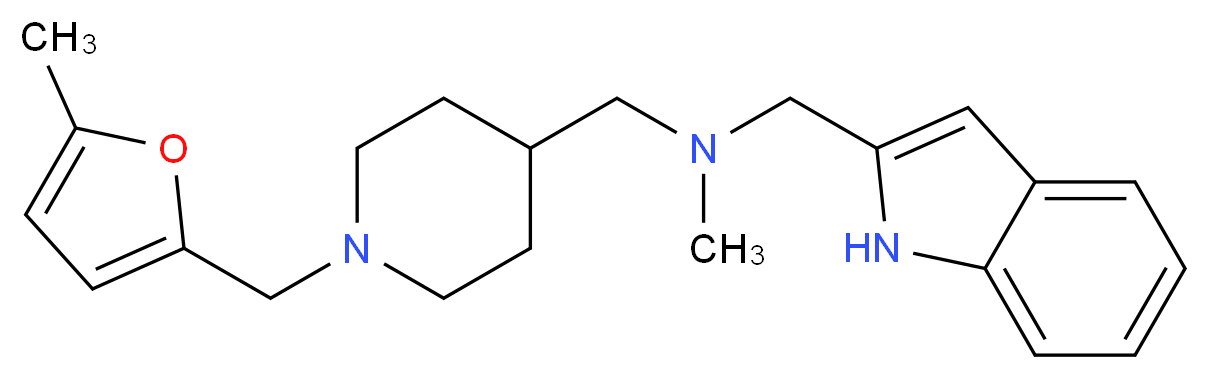 (1H-indol-2-ylmethyl)methyl({1-[(5-methyl-2-furyl)methyl]-4-piperidinyl}methyl)amine_Molecular_structure_CAS_)