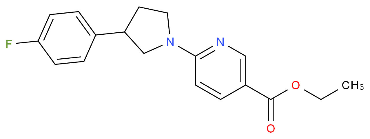 ethyl 6-[3-(4-fluorophenyl)-1-pyrrolidinyl]nicotinate_Molecular_structure_CAS_)