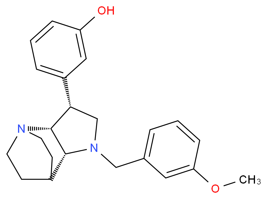 3-[(3R*,3aR*,7aR*)-1-(3-methoxybenzyl)octahydro-4,7-ethanopyrrolo[3,2-b]pyridin-3-yl]phenol_Molecular_structure_CAS_)