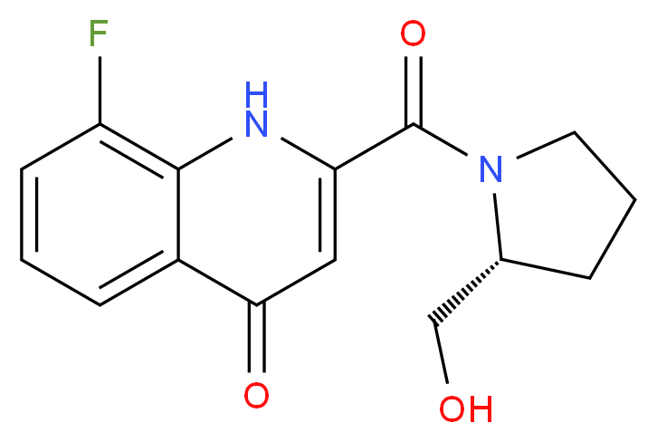 8-fluoro-2-{[(2R)-2-(hydroxymethyl)pyrrolidin-1-yl]carbonyl}quinolin-4(1H)-one_Molecular_structure_CAS_)