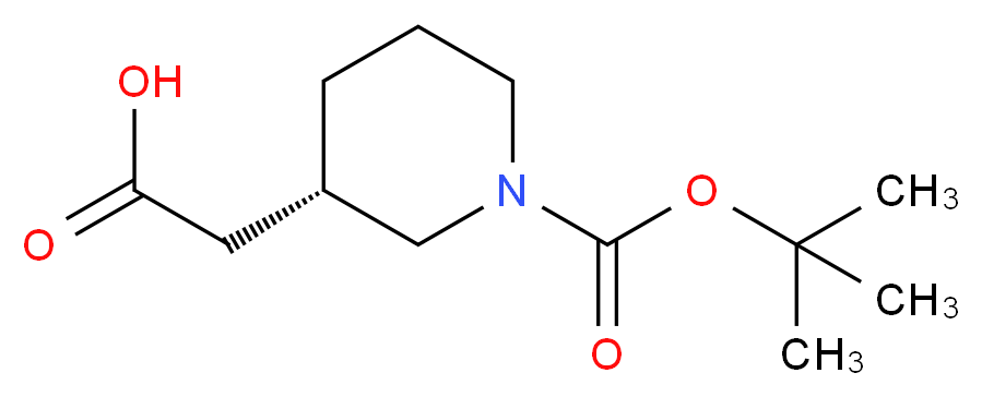 (S)-3-CARBOXYMETHYL-PIPERIDINE-1-CARBOXYLIC ACID TERT-BUTYL ESTER_Molecular_structure_CAS_941289-27-6)