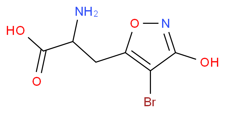 2-AMINO-3-(4-BROMO-3-HYDROXYISOXAZOL-5-YL)PROPANOIC ACID_Molecular_structure_CAS_77006-30-5)