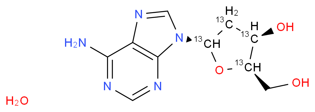 2'-Deoxy-β-D-adenosine-13C5 Monohydrate_Molecular_structure_CAS_478510-79-1)