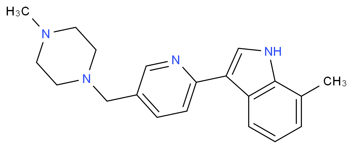7-methyl-3-{5-[(4-methylpiperazin-1-yl)methyl]pyridin-2-yl}-1H-indole_Molecular_structure_CAS_)