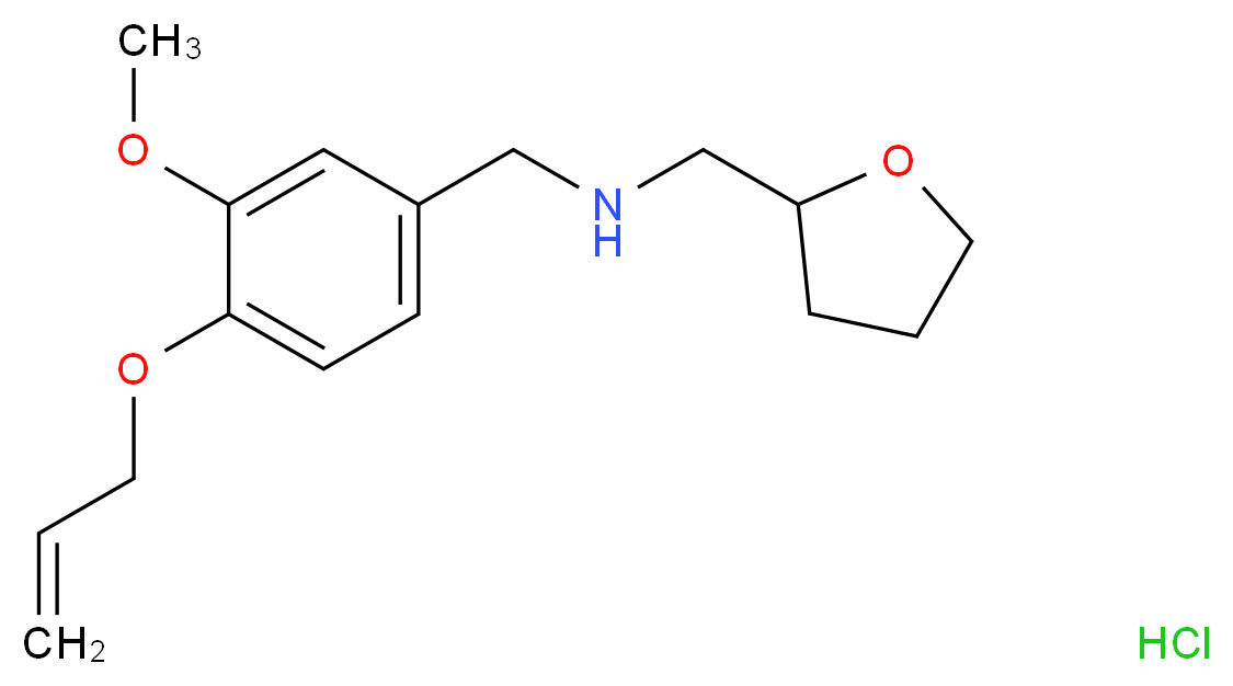 N-[4-(allyloxy)-3-methoxybenzyl]-N-(tetrahydrofuran-2-ylmethyl)amine hydrochloride_Molecular_structure_CAS_)
