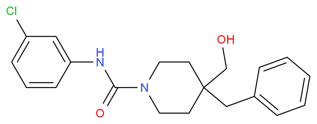 4-benzyl-N-(3-chlorophenyl)-4-(hydroxymethyl)-1-piperidinecarboxamide_Molecular_structure_CAS_)