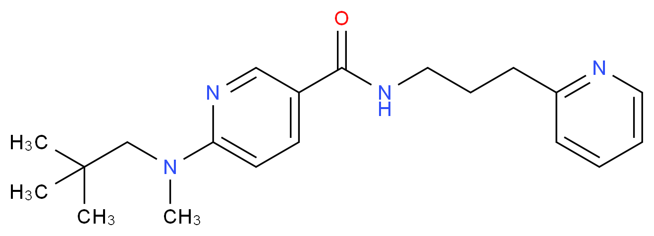 6-[(2,2-dimethylpropyl)(methyl)amino]-N-(3-pyridin-2-ylpropyl)nicotinamide_Molecular_structure_CAS_)
