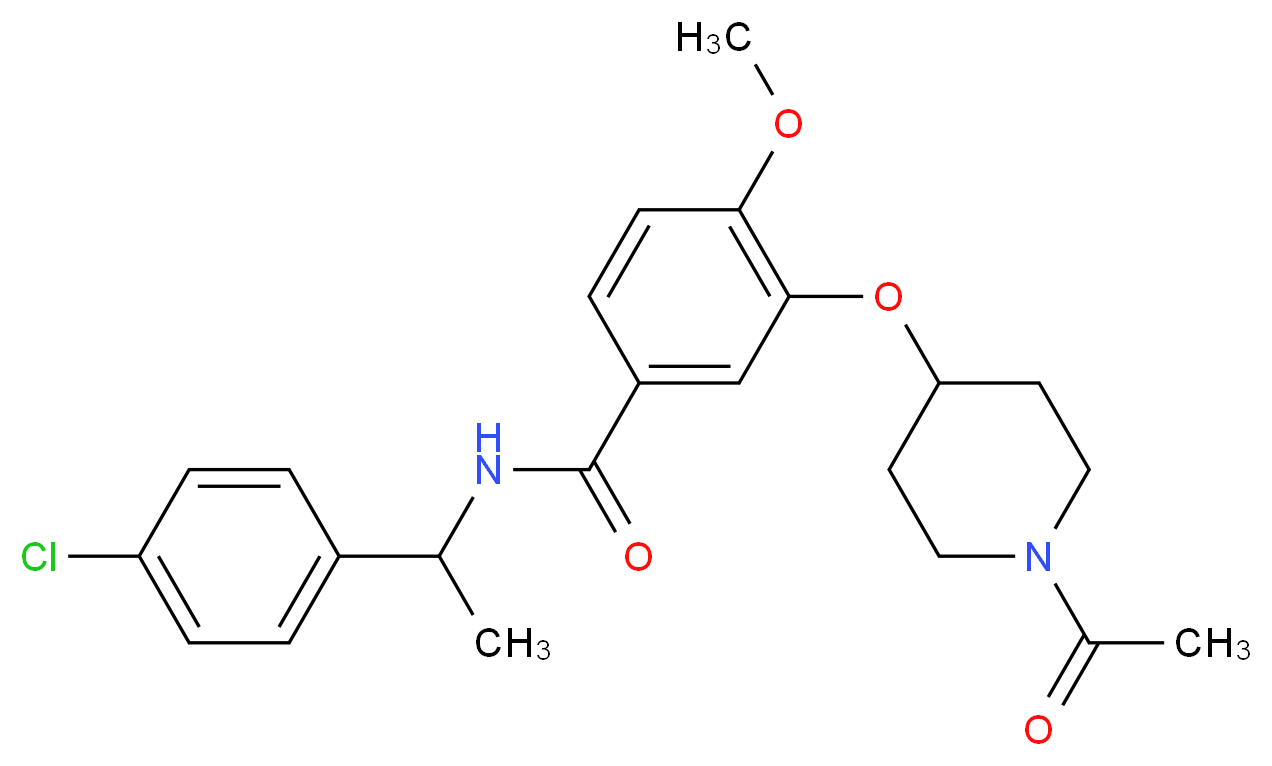 3-[(1-acetyl-4-piperidinyl)oxy]-N-[1-(4-chlorophenyl)ethyl]-4-methoxybenzamide_Molecular_structure_CAS_)