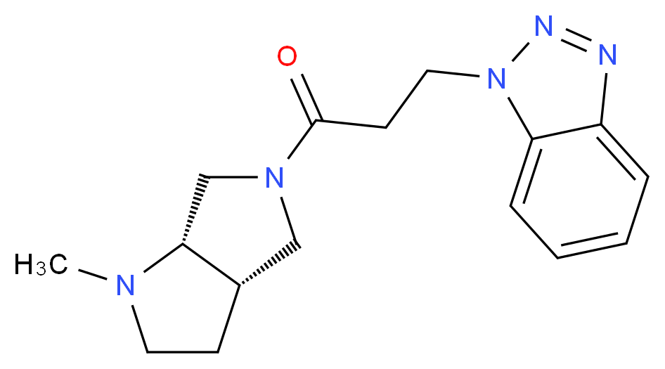 1-{3-[(3aS,6aS)-1-methylhexahydropyrrolo[3,4-b]pyrrol-5(1H)-yl]-3-oxopropyl}-1H-1,2,3-benzotriazole_Molecular_structure_CAS_)