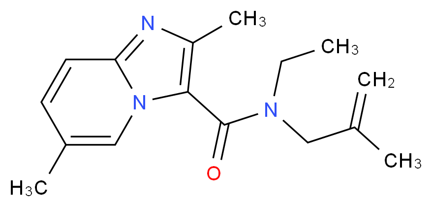 N-ethyl-2,6-dimethyl-N-(2-methylprop-2-en-1-yl)imidazo[1,2-a]pyridine-3-carboxamide_Molecular_structure_CAS_)