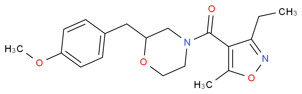 4-[(3-ethyl-5-methyl-4-isoxazolyl)carbonyl]-2-(4-methoxybenzyl)morpholine_Molecular_structure_CAS_)