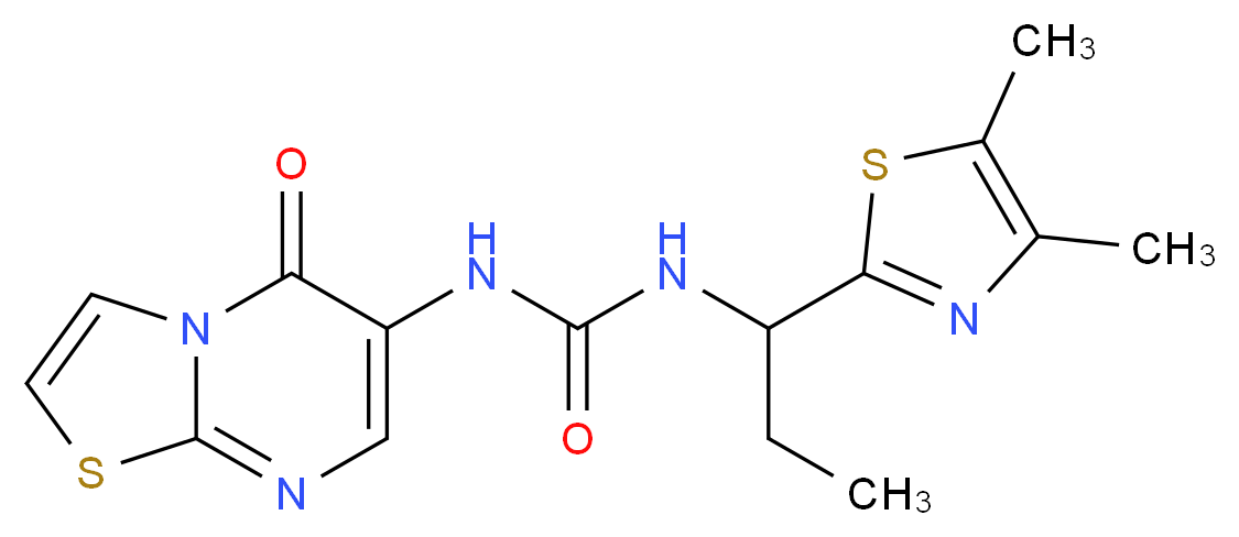 N-[1-(4,5-dimethyl-1,3-thiazol-2-yl)propyl]-N'-(5-oxo-5H-[1,3]thiazolo[3,2-a]pyrimidin-6-yl)urea_Molecular_structure_CAS_)