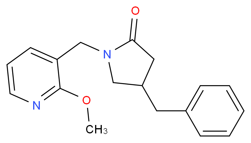 4-benzyl-1-[(2-methoxypyridin-3-yl)methyl]pyrrolidin-2-one_Molecular_structure_CAS_)