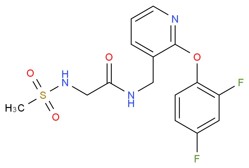 N~1~-{[2-(2,4-difluorophenoxy)pyridin-3-yl]methyl}-N~2~-(methylsulfonyl)glycinamide_Molecular_structure_CAS_)