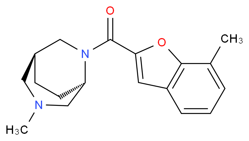 (1S*,5R*)-3-methyl-6-[(7-methyl-1-benzofuran-2-yl)carbonyl]-3,6-diazabicyclo[3.2.2]nonane_Molecular_structure_CAS_)