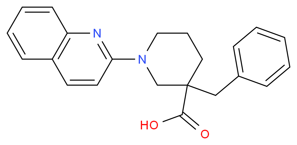 3-benzyl-1-quinolin-2-ylpiperidine-3-carboxylic acid_Molecular_structure_CAS_)