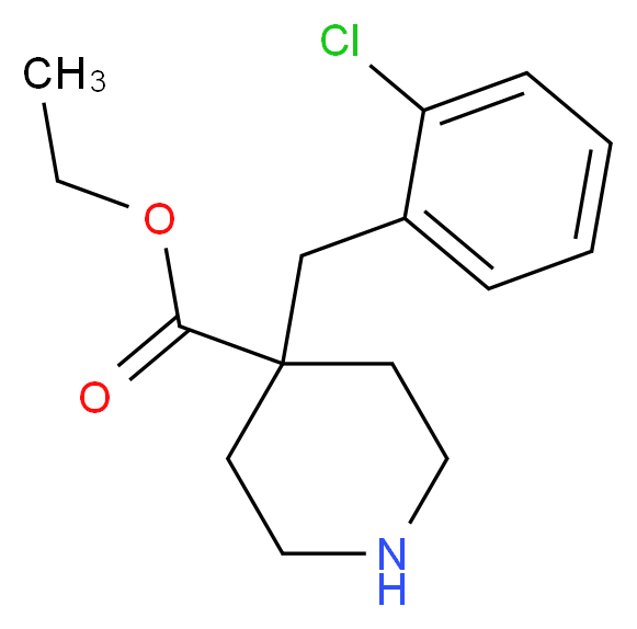 ethyl 4-(2-chlorobenzyl)piperidine-4-carboxylate_Molecular_structure_CAS_)