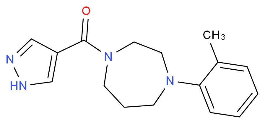 1-(2-methylphenyl)-4-(1H-pyrazol-4-ylcarbonyl)-1,4-diazepane_Molecular_structure_CAS_)
