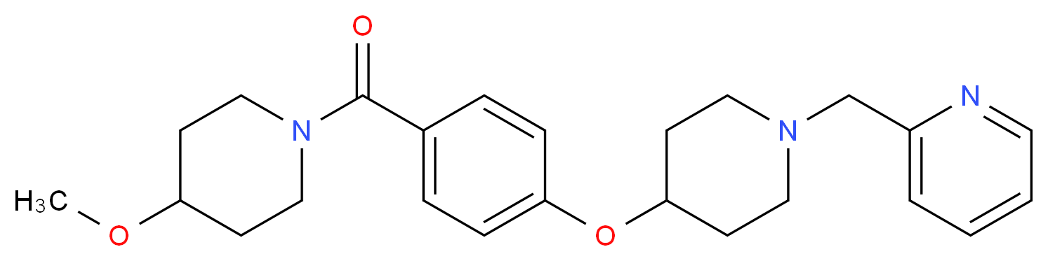 2-[(4-{4-[(4-methoxy-1-piperidinyl)carbonyl]phenoxy}-1-piperidinyl)methyl]pyridine_Molecular_structure_CAS_)