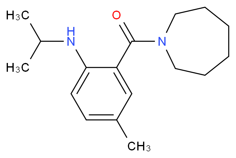 2-(azepan-1-ylcarbonyl)-N-isopropyl-4-methylaniline_Molecular_structure_CAS_)