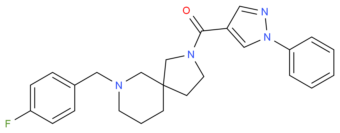 7-(4-fluorobenzyl)-2-[(1-phenyl-1H-pyrazol-4-yl)carbonyl]-2,7-diazaspiro[4.5]decane_Molecular_structure_CAS_)