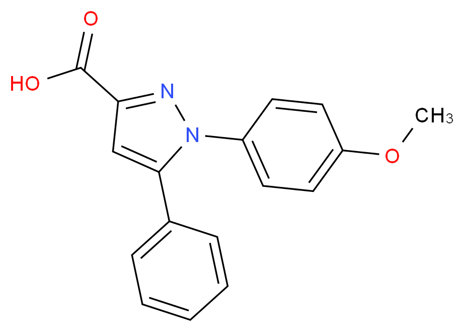 1-(4-methoxyphenyl)-5-phenyl-1H-pyrazole-3-carboxylic acid_Molecular_structure_CAS_62160-80-9)